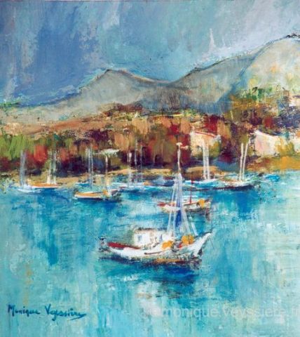 Petit port de la Côte bleue - Peinture - Monique Veyssiere