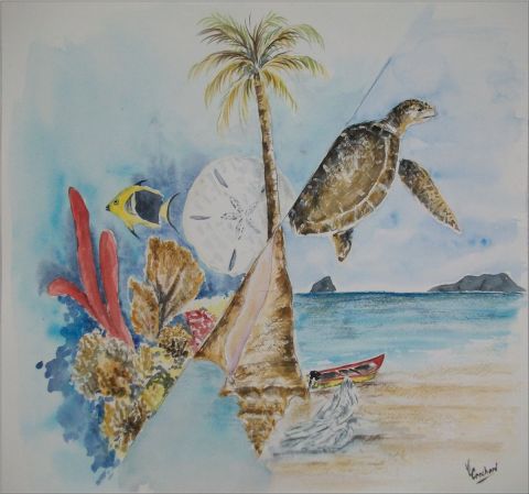 L'artiste valerie CROCHARD - montage sur le theme de la mer