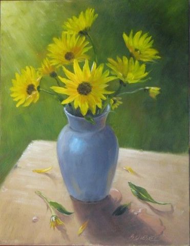 L'artiste BENOIT QUESNEL - bouquet jaune