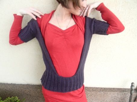 Top grande ouverture original - Art textile - jetricote Top grande ouverture original - Art textile - jetricote