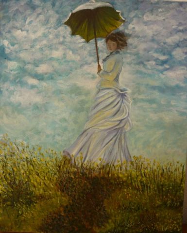 L'artiste Joelle Magne - Femme à l'ombrelle