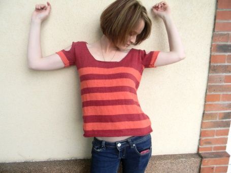 Top bicolore été  - Art textile - jetricote Top bicolore été  - Art textile - jetricote