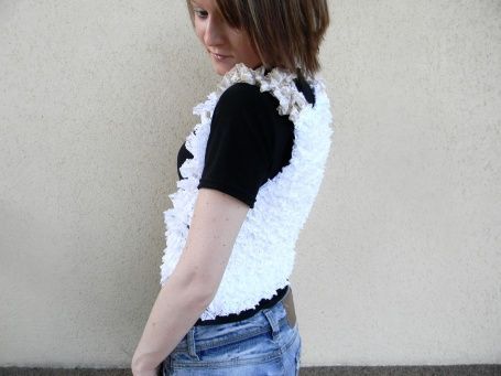 Top virevoltant volant - Art textile - jetricote Top virevoltant volant - Art textile - jetricote