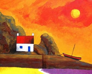 Peinture de daniel JAHAN: La maison du pêcheur