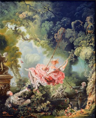 L'escarpolette selon Fragonard - Peinture - Marcel BOOS L'escarpolette selon Fragonard - Peinture - Marcel BOOS