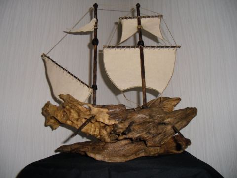 le bateau fantôme - Sculpture - veronique sergent