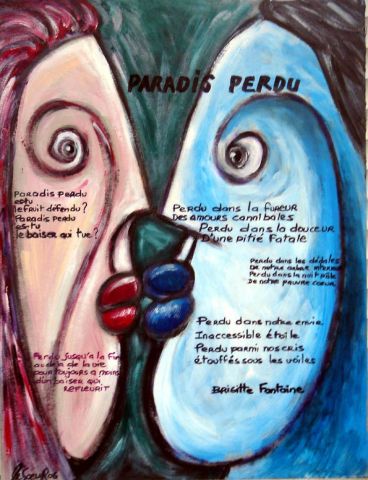 à BRIGITTE FONTAINE à propos de  Paradis Perdus - Peinture - Gerard Lesoeur