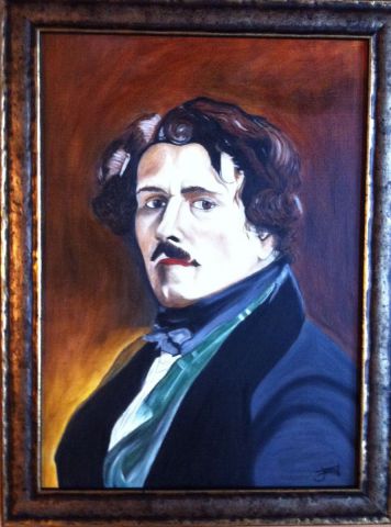 Portrait de Delacroix - Peinture - Michele Monnet