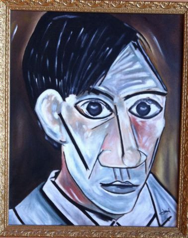 L'artiste Michele Monnet - Portrait de Picasso