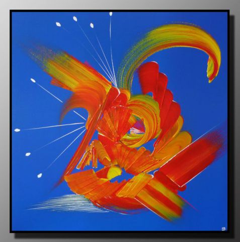L'artiste BELFODIL - Peinture abstraite BALLADE BLEUE