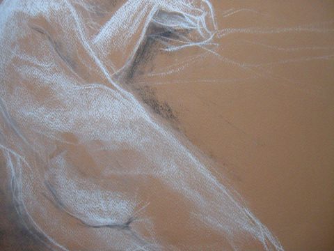 L'artiste anna matt - etude pour nu couché