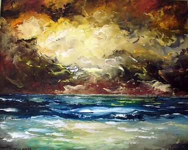 La Mer du Nord ! - Peinture - DE GREEF Roger