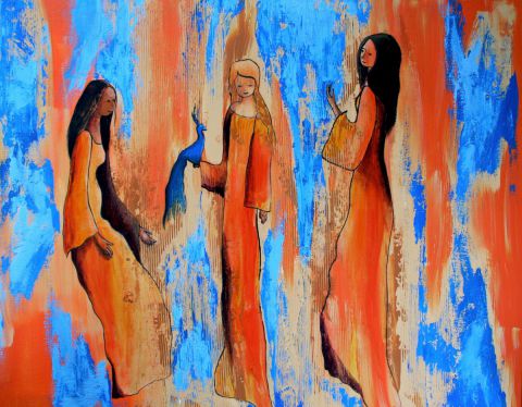Les trois soeurs - Peinture - Catherine Renard