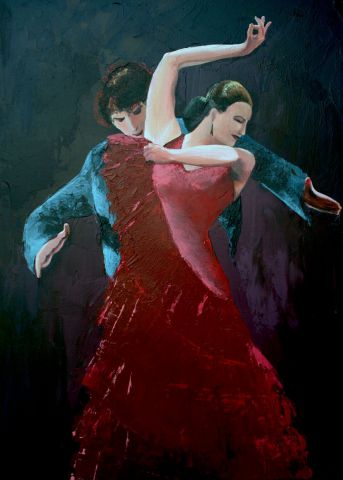 Flamenco - Peinture - Catherine Renard