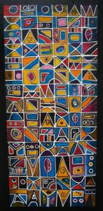 Peinture de ANTOINE MELLADO: tapis graphique-1