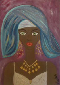 Peinture de SONYA DZIABAS: ORIENTAL WOMAN