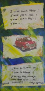 Peinture de SONYA DZIABAS: I LOVE THE CAR