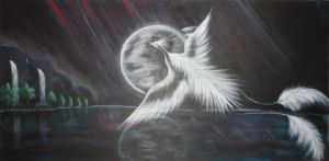 Peinture de therese collier: oiseau boréal