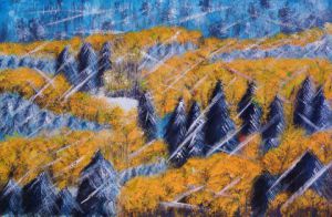 Voir cette oeuvre de gilda campanella: forêt de sapins et peupliers