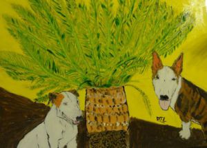 Voir le détail de cette oeuvre: Cycas Revoluta Furious Bull Terrier Bull Terrier Loounch 