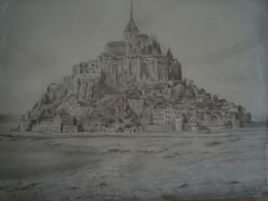 Dessin de piartigino: Le Mont Saint Michel