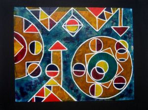 Peinture de ANTOINE MELLADO: tapis graphique -6