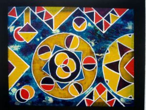 Peinture de ANTOINE MELLADO: tapis graphique -7