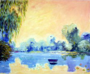 Voir le détail de cette oeuvre: Coucher de soleil sur le lac
