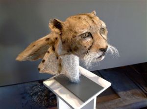 Sculpture de Breval: tête de guépard
