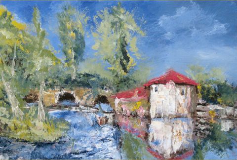 Moulin à Montagrier - Peinture - fifi24