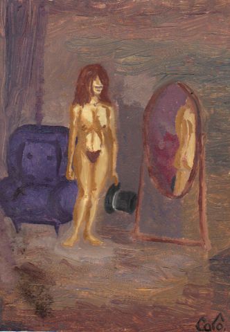 L'artiste Caro - reflet de nue