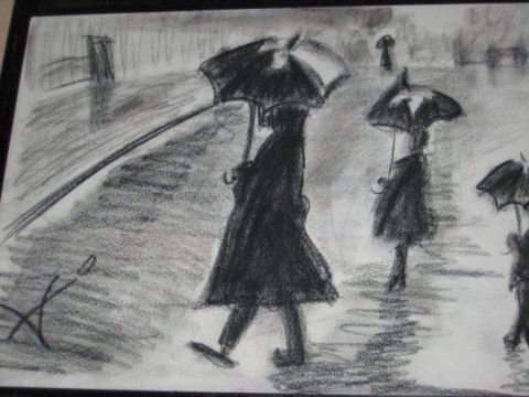 L'artiste Papuchkapaint - sous la pluie