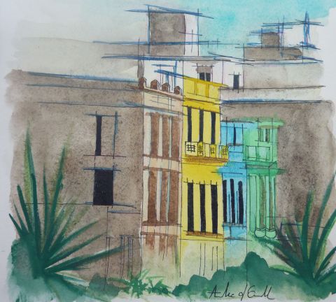 Cuba - Peinture - Aurelie d'ornellas
