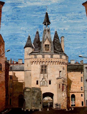 La porte Cailhau de Bordeaux - Peinture - Michel Roubenne