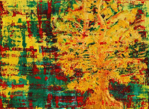 arbre jaune - Peinture - gilda campanella