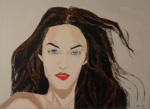 portrait de Megan Fox - Peinture - DJL