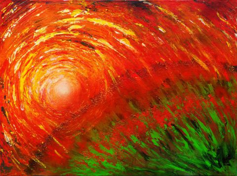 Explosion du soleil - Peinture - gilda campanella