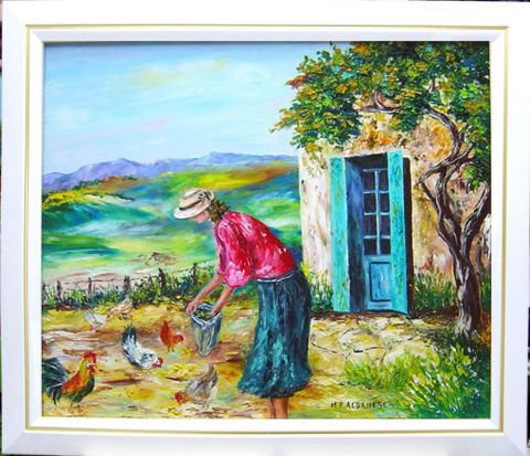 Les becs affamés - Peinture - Marie-Paule ALBANESE Les becs affamés - Peinture - Marie-Paule ALBANESE