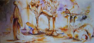 Peinture de Frederic FOUILLOUX: Porteuses d'eau (Inde)