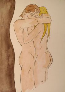 Peinture de chantalthomasroge: Couple amoureux
