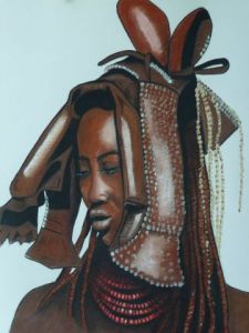 Dessin de alvesc: Jeune épouse Himba de Namibie