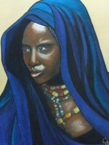 Dessin de alvesc: Femme Afar d'Ethiopie