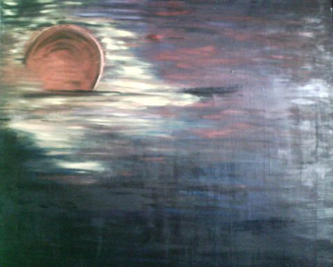 Crépuscule - Peinture - artistemarocaine