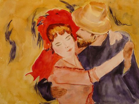 Danseur 1900 - Peinture - chantalthomasroge