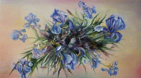 Les iris - Peinture - jacques darphin