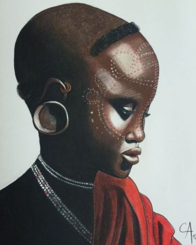 L'artiste alvesc - Jeune fille Surma d'Ethiopie