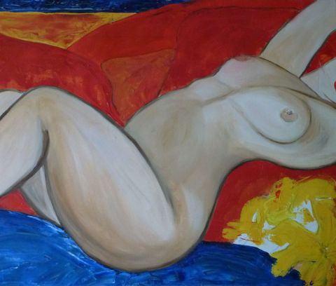 Femme nue - Peinture - alvesc