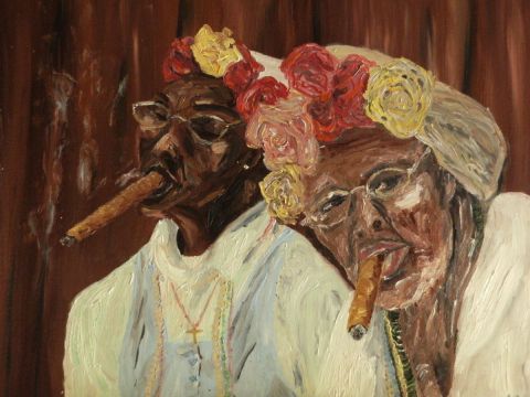 les Cubaines - Peinture - cecile guiard