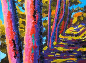 Voir le détail de cette oeuvre: Sentier entre les arbres