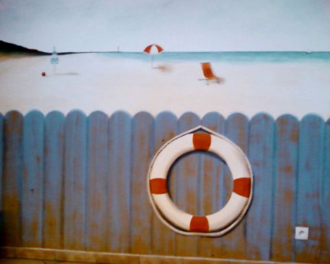 VUE SUR PLAGE - Peinture - isabelle zimmermann VUE SUR PLAGE - Peinture - isabelle zimmermann